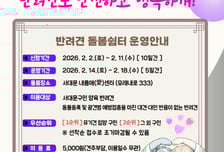 서대문 내품애센터, 설 연휴 '반려견 돌봄 쉼터' 운영