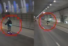 "실화냐" 시속 110km 고속도로서 킥보드 질주…경적 울려도 '아랑곳'