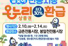 파주시, 설맞이 전통시장서 온누리상품권 환급