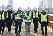 최호정 서울시의장, 국회대로 지하차도 건설현장 지반침하 점검