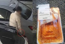 "외제차 몰면서 인성은 왜"...차 뒤에 몰래 '툭', 먹던 떡볶이 버린 남성