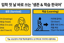 "화장실이 급해요"부터 시작하는 학교생활 한국어 익힘책 배포
