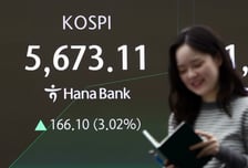 코스피 첫 5600…반도체가 끌고 증권주 줄줄이 상한가