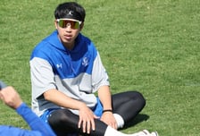 [포토] 임기영 '햇살 아래 입술 선탠'