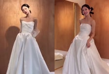 "뼈말라 욕먹지만…" '170㎝·41㎏' 최준희, 웨딩드레스 자태 공개