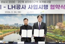 LH, '8700가구' 성남시 상대원3구역 재개발 사업시행협약 체결