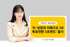 목표 수익률 7% 'KB K-성장과 지배구조 50 목표전환 3호' 출시