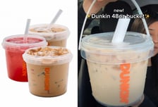 "카페인 부족해" 1.4리터 '양동이' 커피 유행…'당분 과다' 우려도