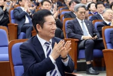 "대통령 지지율 최고" 박수 유도한 정청래 "내 지지도는 보너스"