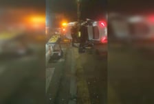 평택서 도로 경계석 들이받은 차량 전도…20대 운전자 사망