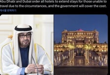 중동서 발묶인 관광객들...UAE 정부가 체류비 부담, 기업도 "숙박 무료"