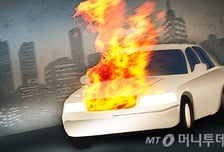 천안 풍산공원묘원서 승용차 화재…80대 운전자 사망