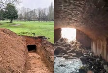 골프장 싱크홀인줄 알았는데…130년 전 대저택 와인 저장고 발견