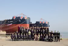 수은, 대한조선 원유운반선 명명식 참석…맞춤형 금융으로 수출 뒷받침