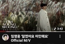 임영웅, '알겠어요 미안해요' MV 800만뷰 돌파...'감성장인의 저력'