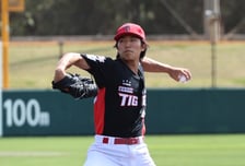 146㎞ 이의리 반갑다! 3이닝 무실점 KKKK+윤도현 3안타→카스트로 3타점 쾅! 우승팀 LG 꺾고 캠프 마무리