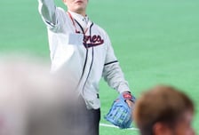 [포토] '쟈니와 캐치볼하는' 김병현