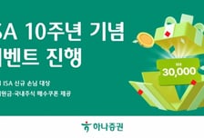 하나증권, ISA 10주년 기념 이벤트…"국내주식 매수쿠폰 지급"