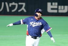 [포토]'마이애미행 비행기는 아직 취소되지않았다!' 호주전 선제투런 문보경