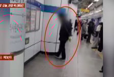[영상] 지하철 기다리며 청포도 입에 쏙…껍질은 바닥에 퉤