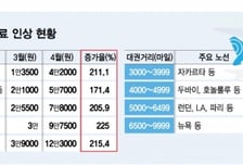 "휴가 가려면 서두르자" 비행기표 빨리 끊어야...유류할증료 3배 뛴다