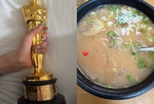"월드스타도 못 참아"…오스카 수상 후 '국밥 한 그릇', K감성 인증