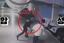 [영상] 도망가던 차털이범 향해 몸 날렸다...경찰의 '화끈한 블로킹'