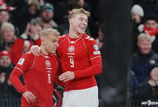 홍명보호 월드컵 첫 상대, '역시 최강' 덴마크 유력... 북마케도니아 4-0 완파→유럽 PO 결승 선착