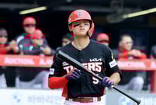 [포토]'만루에서' 높은볼 헛스윙 삼진 김도영