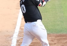 [포토] 김현수, 9회 역전 희생 플라이