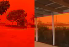 "지구 멸망하는 줄" 호주서 관측된 '핏빛' 하늘…무슨 일