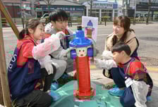 현대모비스 '꼬마 소방관' 소화전 도색 봉사..누적 1000개