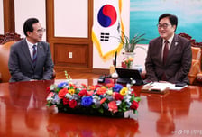 국회의장 예방한 박홍근 "경제 안정 시급"…추경 신속 처리 요청