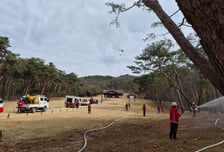 유산청, 왕릉서 합동 재난 대응훈련…"문화재 불길 막는다"