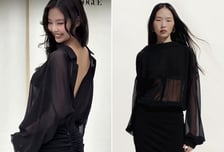 블핑 제니, '884만원' 파격 언더붑 패션…모델 비교해 보니