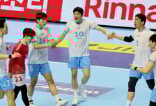 [포토]'득점자축' 대한항공 선수들