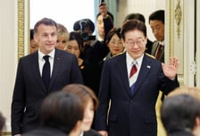 '빅토르 위고' 인용에 '한강'으로 화답한 마크롱…정상 오찬 '웃음꽃'