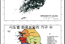 국립산림과학원, 전국 화목보일러 밀집지도 공개…2.9만 가구 분석
