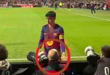 이럴수가 "공인 줄 알고 잡았는데 대머리였다" 페드리, 역대급 '착각' 해프닝... 식겁한 민머리 카메라맨 "진짜 공 저기!"