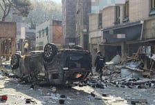 청주 가스 폭발 순간 뒤집힌 카니발, 큰 참사 막은 '방패'였다