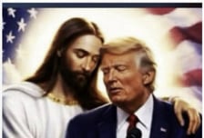 '예수 행세' 비난 산 트럼프, 이번엔 예수에 안겼다…"나 꽤 멋진 듯"