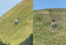 [영상]경주 고분 올라가 '미끄럼' 탄 5살..."부모는 어디가고?" 황당