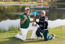 '10년 기다린 우승' 캐디 변신한 피앙세가 이상엽을 바꿨다 "심적 큰 도움, 정말 큰 차이" [춘천 현장]