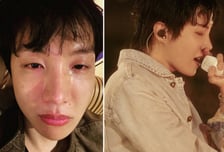 제이홉 눈물 셀카, 콘서트 기간 중 외조모상…퉁퉁 부은 얼굴