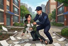 "낭심 차였는데 폭행범 몰려"… 전단지 여성 제압한 경비원 '무죄'