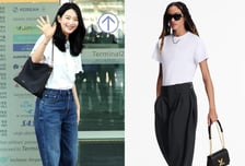 신민아, '1억↑' 걸친 공항 룩…흰 티+청바지 패션 '상큼 발랄'