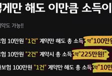"월 수백만원 번다" N잡설계사 실소득 13만원…"소득 과장광고 단속 강화"