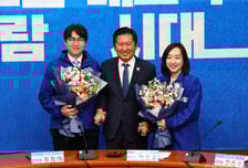 '보궐선거 도전' 하정우·전은수…정청래 "착한 천재와 유능한 인재"