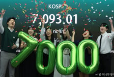 코스피, 7000도 넘었다…반도체주 질주·전쟁 리스크 완화 기대감↑