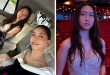 '최태원♥' 김희영, 15세 딸 공개…하이힐 벗고 맨발로 '터벅터벅'